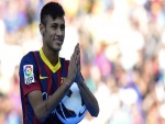 Neymar sonriendo con la camiseta del Barcelona