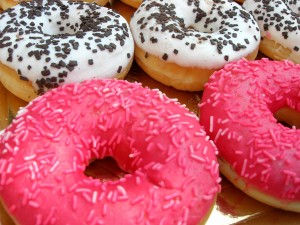 Donuts de color rosa