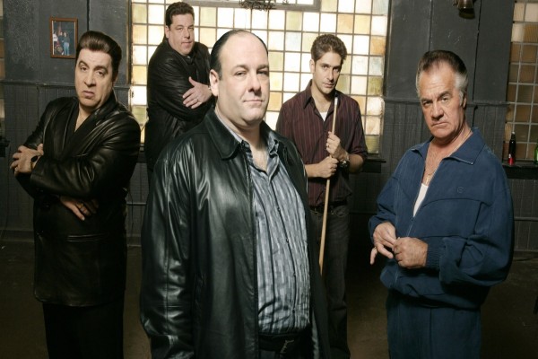 Tony Soprano junto a sus hombres