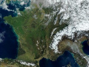 Francia vista desde el espacio