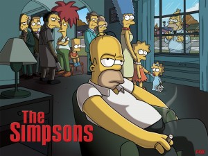 Los Simpson emulando a la serie "Los Soprano"