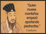 Frase junto al rostro de Confucio