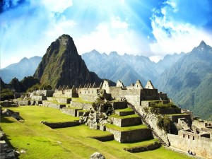 Vista del Machu Picchu y las ruinas