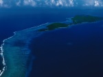 Formación de islas en el mar Caribe