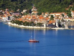 Curzola, isla del mar Adriático (condado de Dubrovnik-Neretva, Croacia)