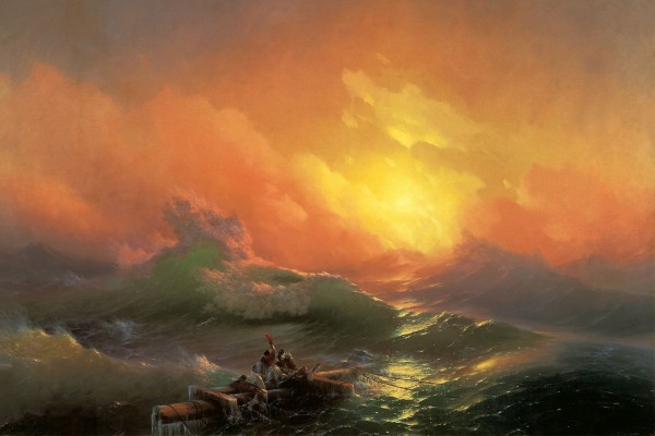 "Novena ola" una pintura de Iván Aivazovski