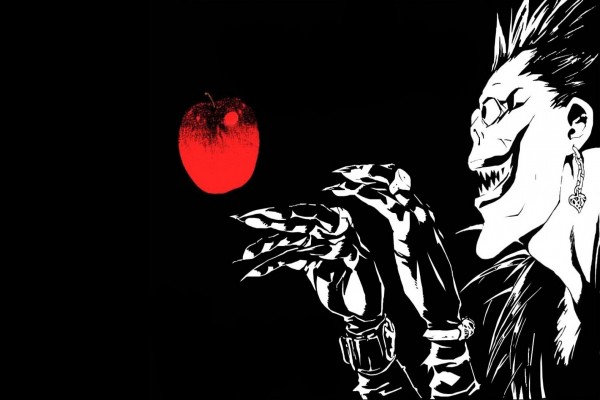 Ryuk con una manzana roja (Death Note)