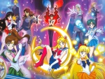 Las guerreras de "Sailor Moon" junto a la Reina Beryl y los generales del Negaverso
