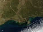 Vista satélite del Delta del Misisipi
