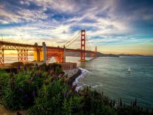 Hermosa vista del puente de San Francisco