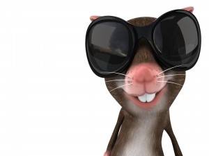 Ratón con gafas de sol