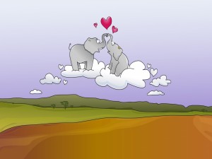 Elefantes enamorados