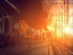 Sol iluminando la estación de tren