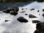 Rocas en el cauce de un río