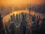 Bonita vista de Shanghái (China)