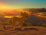 Simba caminando en soledad (El Rey León)