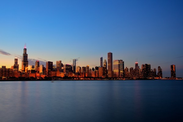 Chicago visto al amanecer