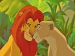 Simba y Nala enamorados (El Rey León)