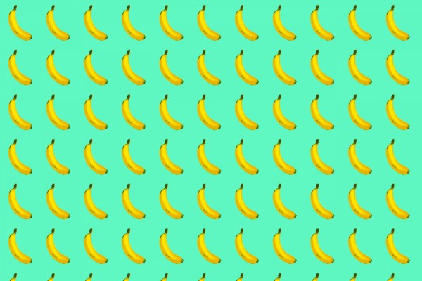 Bananas en un fondo verde (64156)