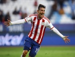 Edgar Benítez (Paraguay) tras meter un gol a Jamaica "Copa América Chile 2015"