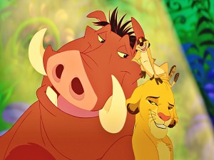 Pumba, Timón y Simba (El Rey León)
