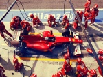 Ferrari en el pit stop