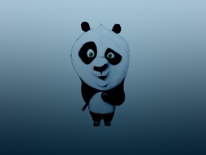 La cara chistosa de un panda