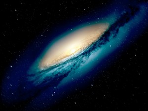Gran galaxia en el espacio