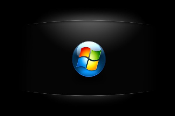 Logo de Windows en un fondo negro