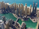 Rascacielos de Dubái vistos desde el aire