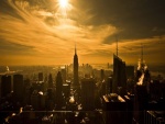 Sol iluminando Nueva York
