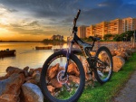 Bicicleta en la costa