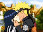 Naruto besando a Hinata