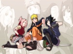 Sakura, Naruto y Sasuke (Naruto)