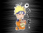Naruto chibi comiendo ramen