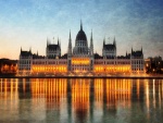 Luces en el Parlamento de Budapest