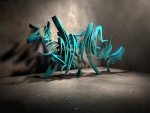 Grafiti turquesa