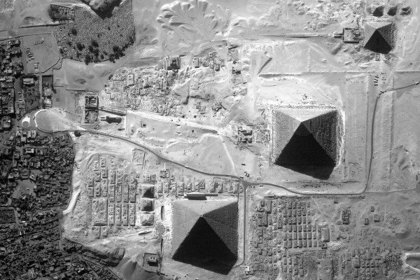 Vista aérea de las Pirámides de Egipto