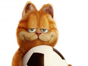 Garfield con una pelota