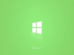 Windows 10 en fondo verde