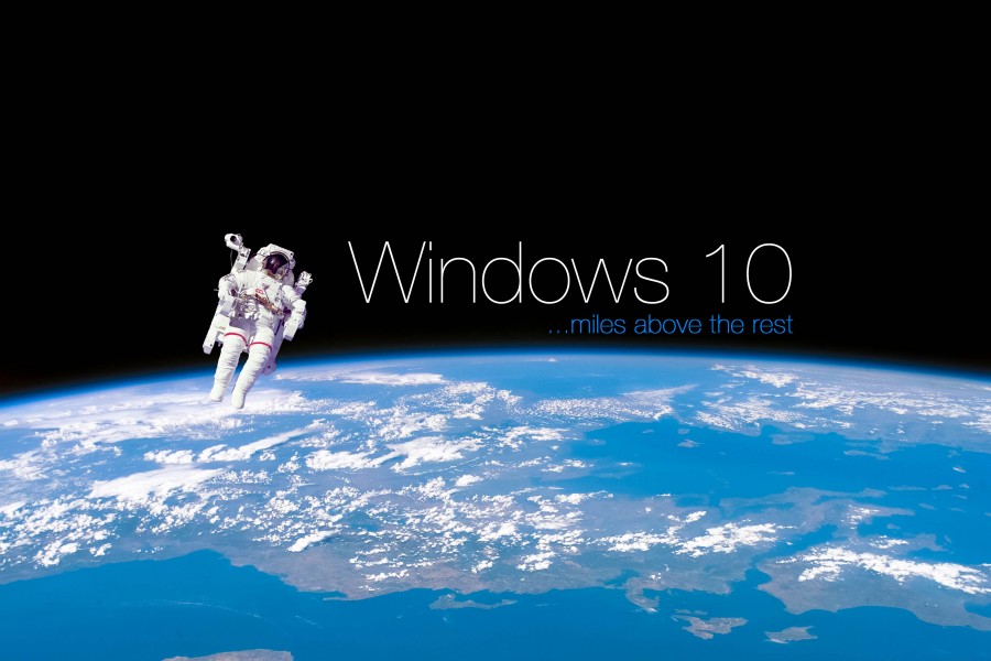 Windows 10 en el espacio