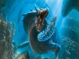 Dragón bajo el agua