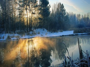 Sol reflejado en invierno