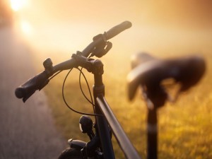 Bicicleta iluminada por el sol