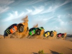 Unos Mini Cooper de rally en el desierto