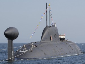 Submarino de la armada Rusa y su tripulación