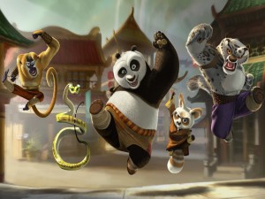 Secuencia de la película de animación "Kung Fu Panda"