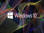 Líneas coloridas con el logo Windows 10