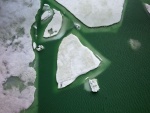 Vista aérea de unos iceberg