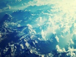 Vista aérea de una cadena montañosa